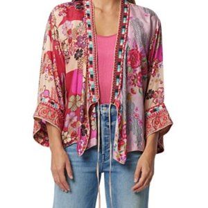 JOHNNY WAS Yama Lisa Silk Kimono Size Large $420 Retail NWT